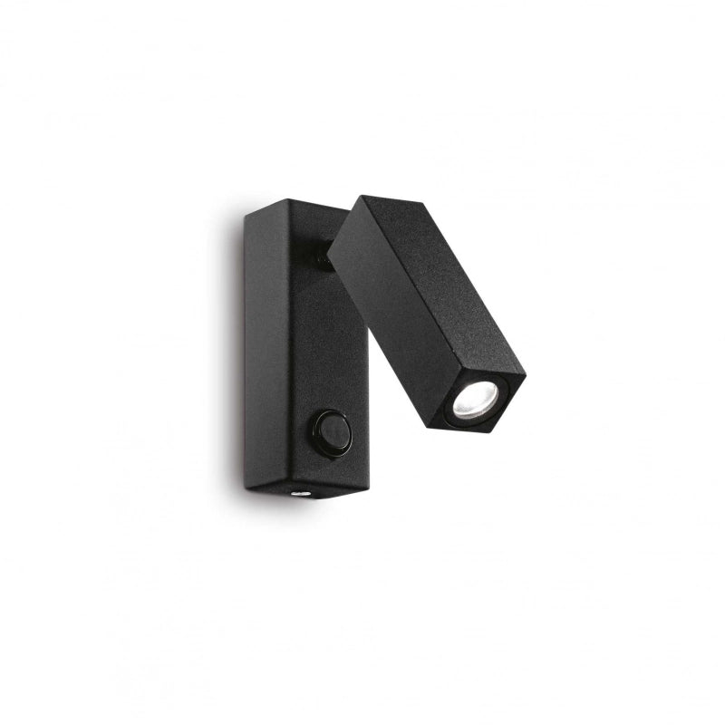 Lampada Da Parete Page Ap Square Nero Ideal-Lux
