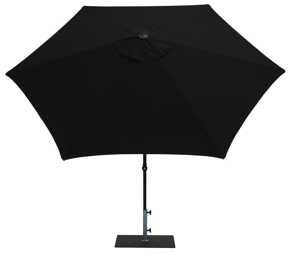 Ombrellone da Giardino Ø3 m Palo Ø38 mm in Alluminio Tessuto Olefin Trend Nero