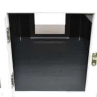 Cuccia per Gatti Rialzata con Balconcino e Tetto Impermeabile da Giardino Legno 115x66.5x74.7cm Grigio