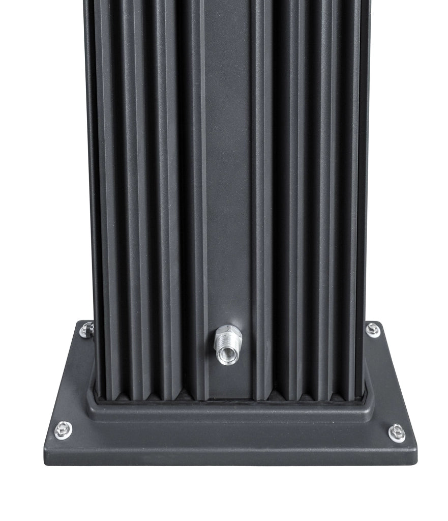 Doccia Solare Ibrida da Giardino 40L Miscelatore e Doccetta Lavapiedi Antracite/Inox