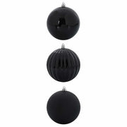Set di Palle di Natale 3 pz-Decorazioni natalizie Nero Plastica