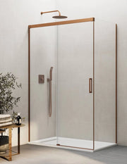 Box doccia THALASSA (BASIC) 1+1 con lato fisso laterale 115x70 cm Rame vetro trasparente