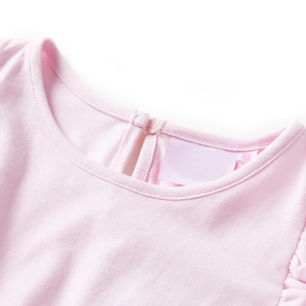 Abito da Bambina con Volant Rosa Chiaro 104 CFW1245791