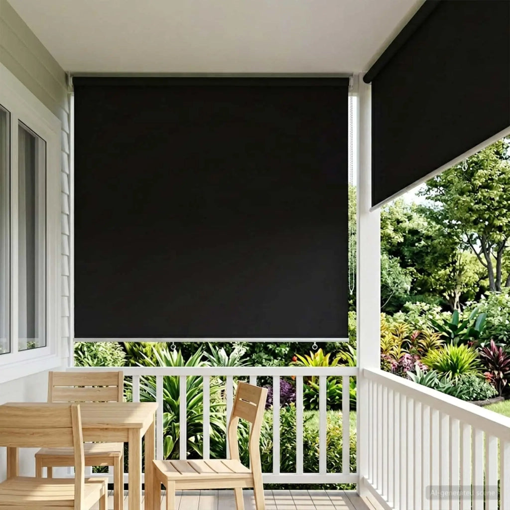 Voletta a rullo | Tenda a rullo con protezione UV Nero 160 x 230 cm Poliestere