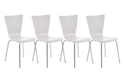 Set 4 Sedie Impilabili Aaron bianco