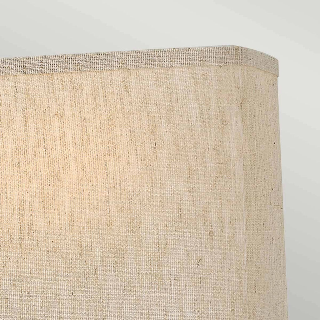 Applique Lanza Hinkley con paralume lino bronzo 2xE14