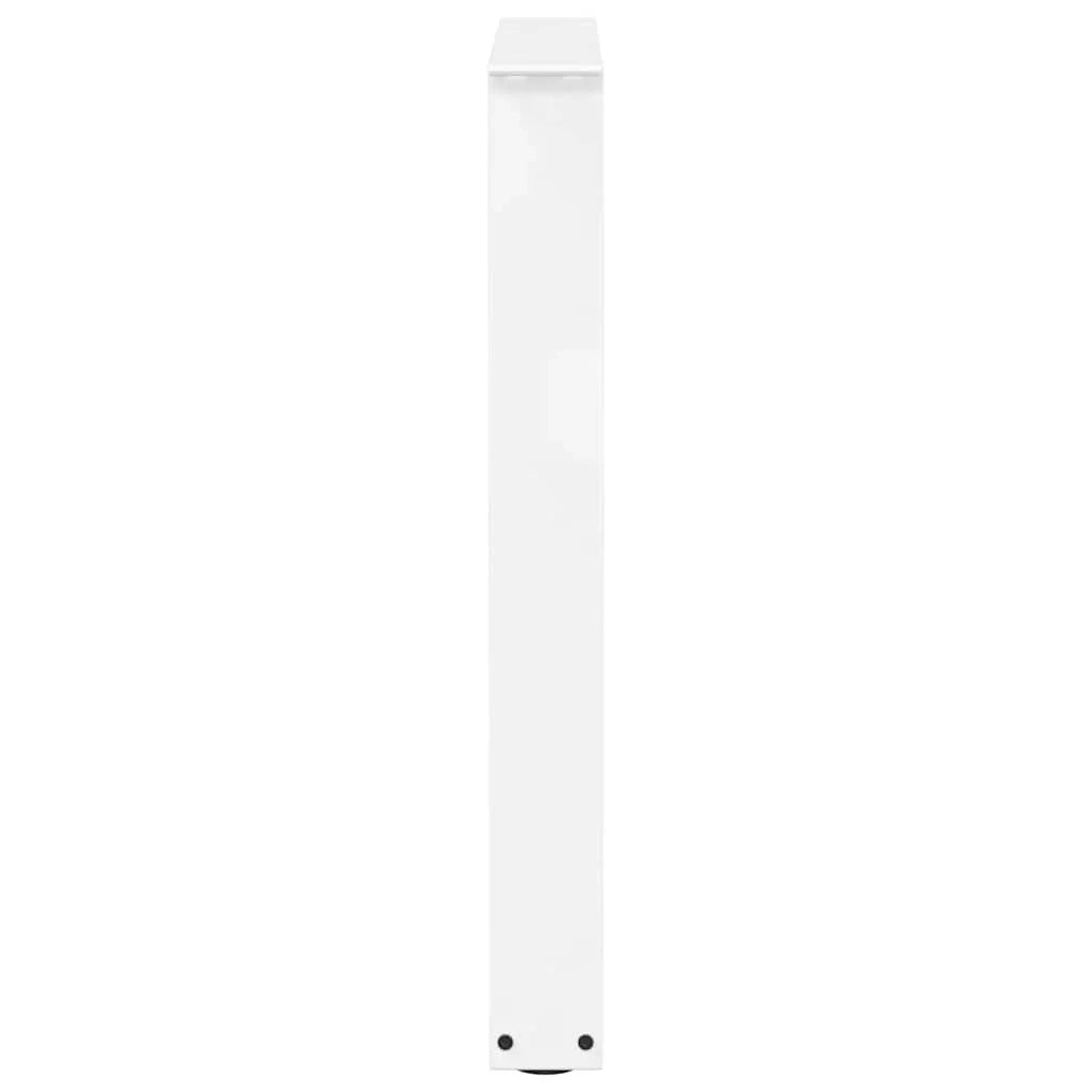Set di 3 gambe per tavolo da pranzo a forma di V 70 x 73 cm con piedini regolabili design moderno acciaio bianco 02_0056947