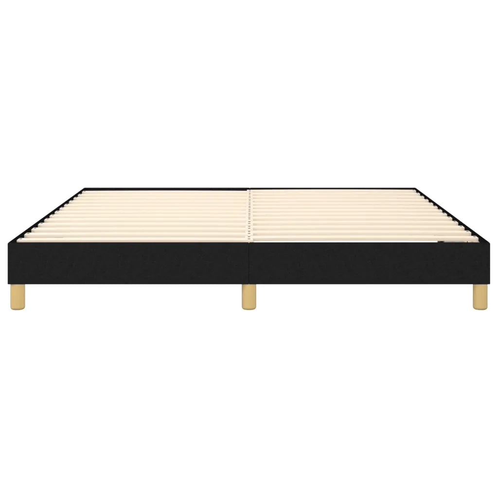 Struttura Letto a Rete a Molle-Giroletto Nero 160x200 cm in Tessuto 265462