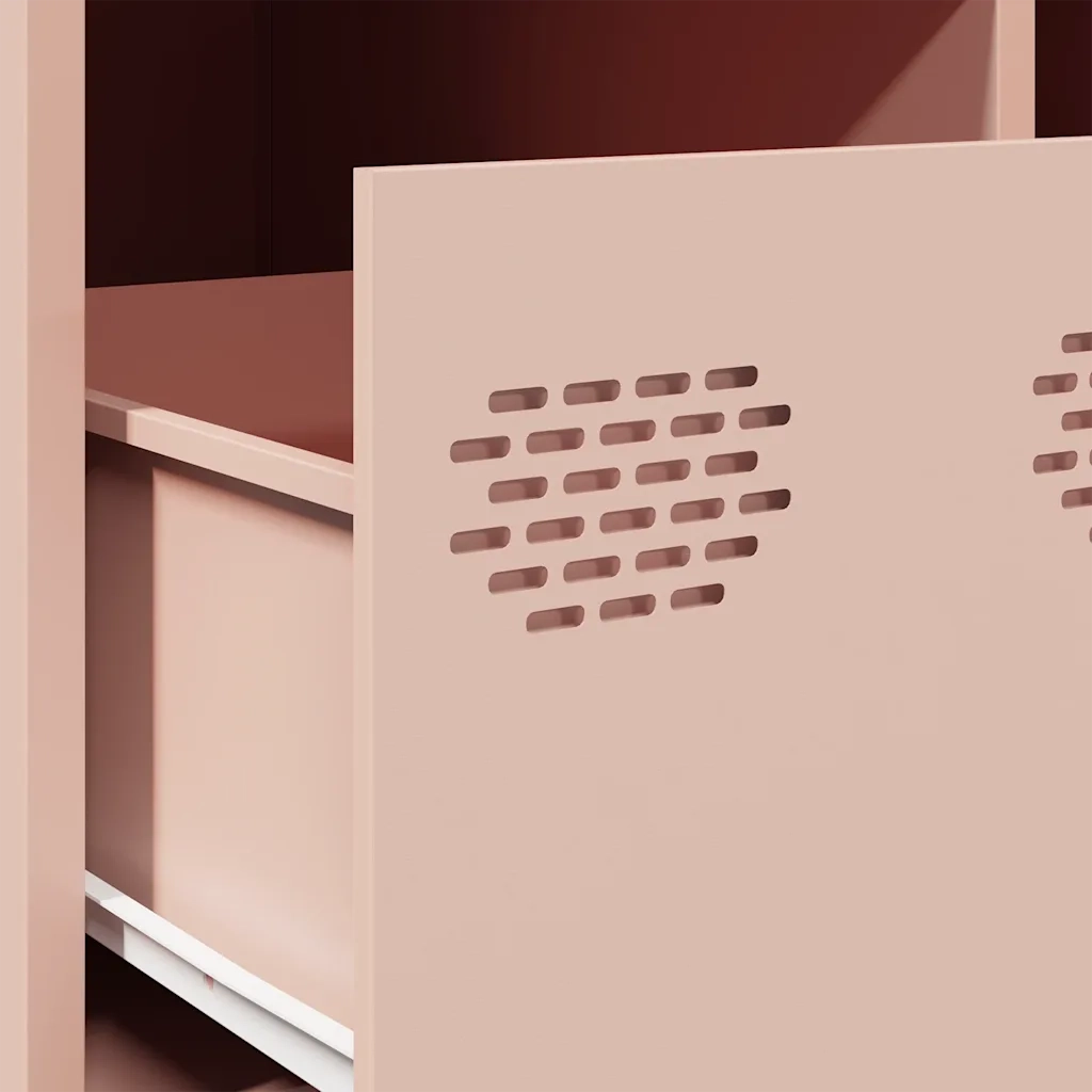 Tavolino Rosa 101,5x50x43,5 cm in Acciaio Laminato a Freddo 851275
