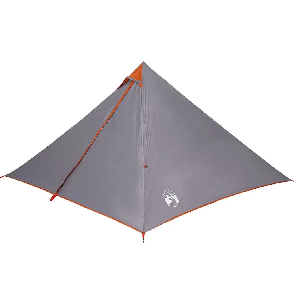 Tenda Familiare Tipi 7 Persone Grigia e Arancione Impermeabile