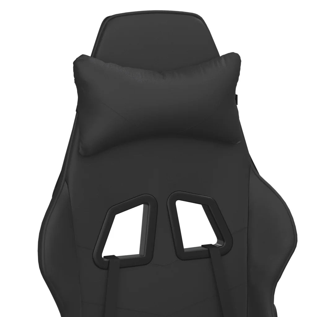 Sedia da Gaming | Sedia da e-sports Massaggiante Nera in Similpelle