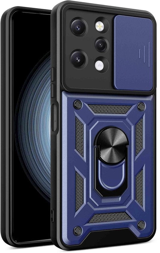 Coprioggetto Resistentente allo Scoppio - Copritelefono per OPPO A60 4G - Materiale TPU/PC Bicamera - Supporto per Anello - Versione Standard - Rotazione 360° - Copritelefono