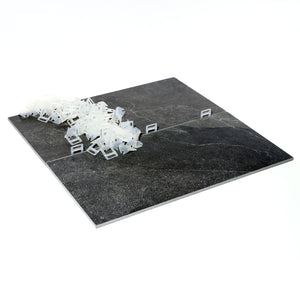 Set per livellamento piastrelle 500 linguette 1,0mm e 1 pinza per posa pavimenti