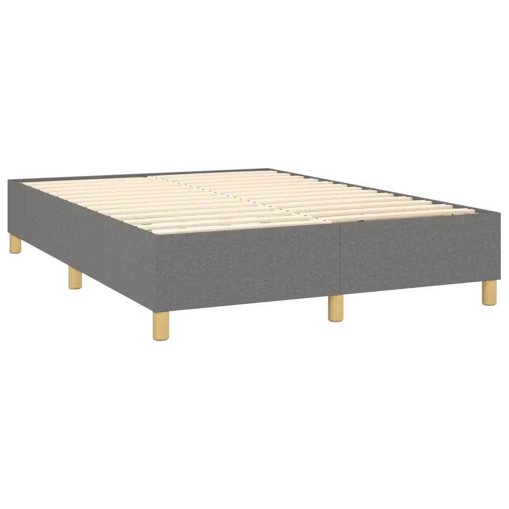 Giroletto a Molle con Materasso Grigio Scuro 140x190 cm Tessuto 3137070