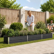 Garden Raised Bed Galvanized Steel 480x80x45 Cm Anthracite