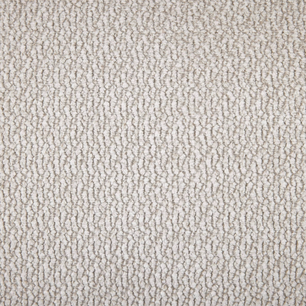Poltrona vintage in tessuto chenille con struttura cromata, bianco