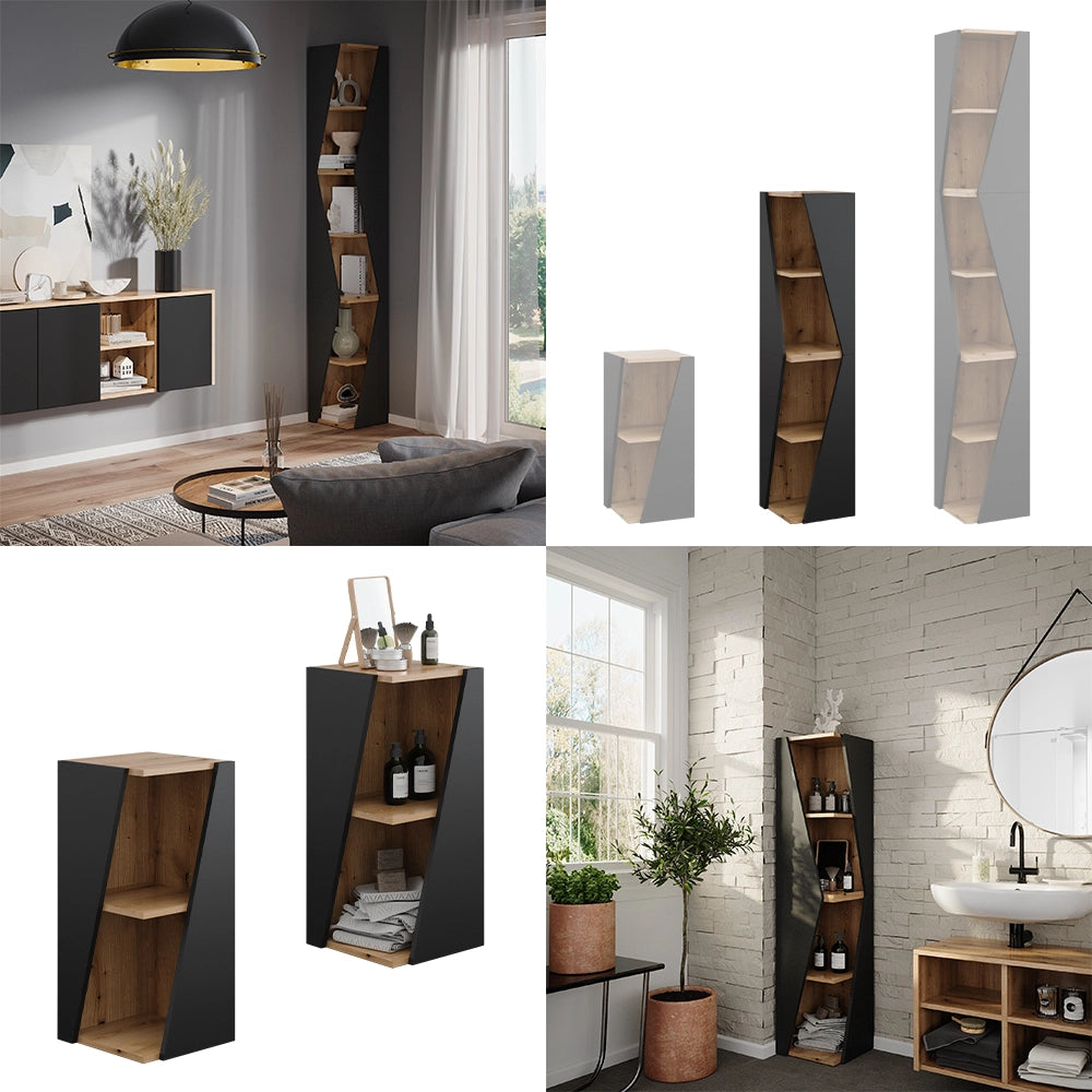 Armadio per il bagno Benno Antracite 31.6 x 70.5 cm con 3 ripiani Vicco