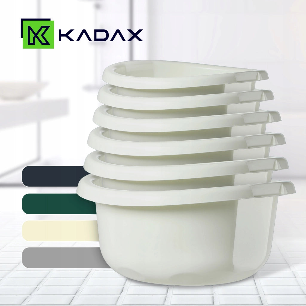 Bacinella in plastica KADAX da 3,5 litri, rotonda, con manici