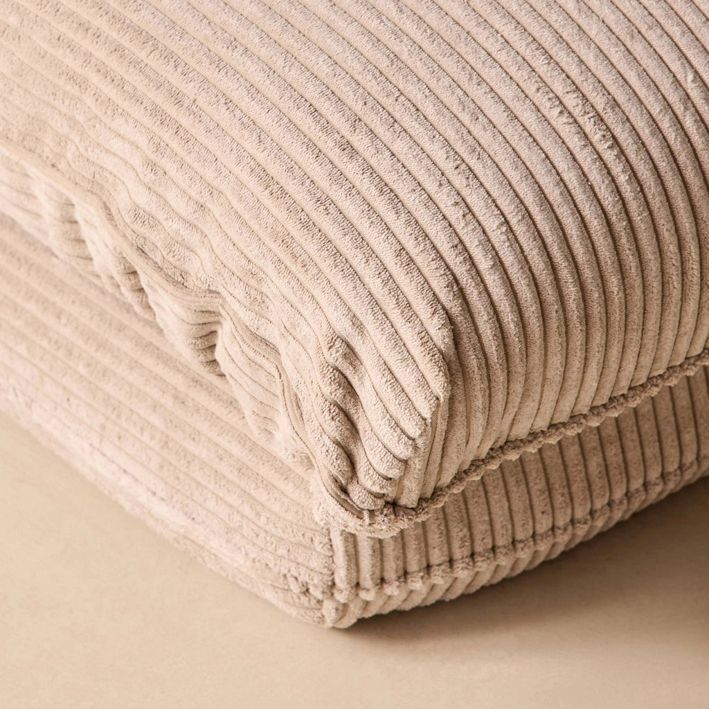Poltrona letto convertibile velluto a coste grosse coste, beige grigio