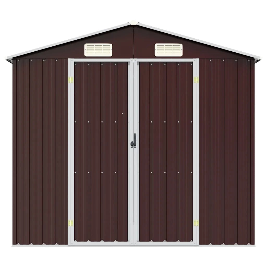 Capanno da Giardino Marrone 205x129x183 cm in Acciaio Zincato  cod mxl 65801