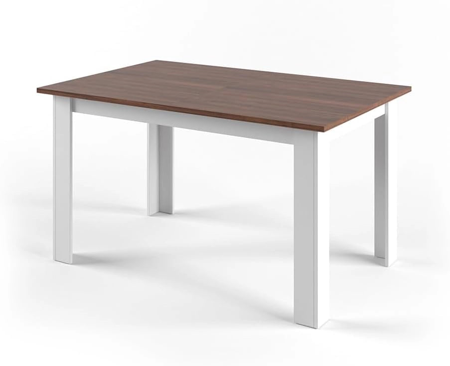 Tavolo da pranzo Karlos, Noce, 140 x 90 cm, per l'utilizzo come tavolo da pranzo fisso in soggiorno o sala da pranzo