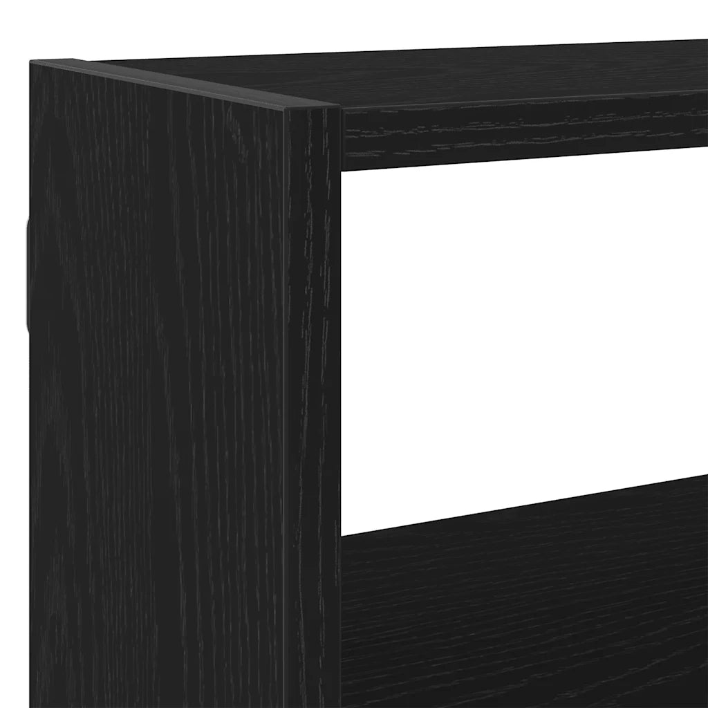 Mensola a Cubo da Parete 7 Scomparti in Truciolato Nero 860023