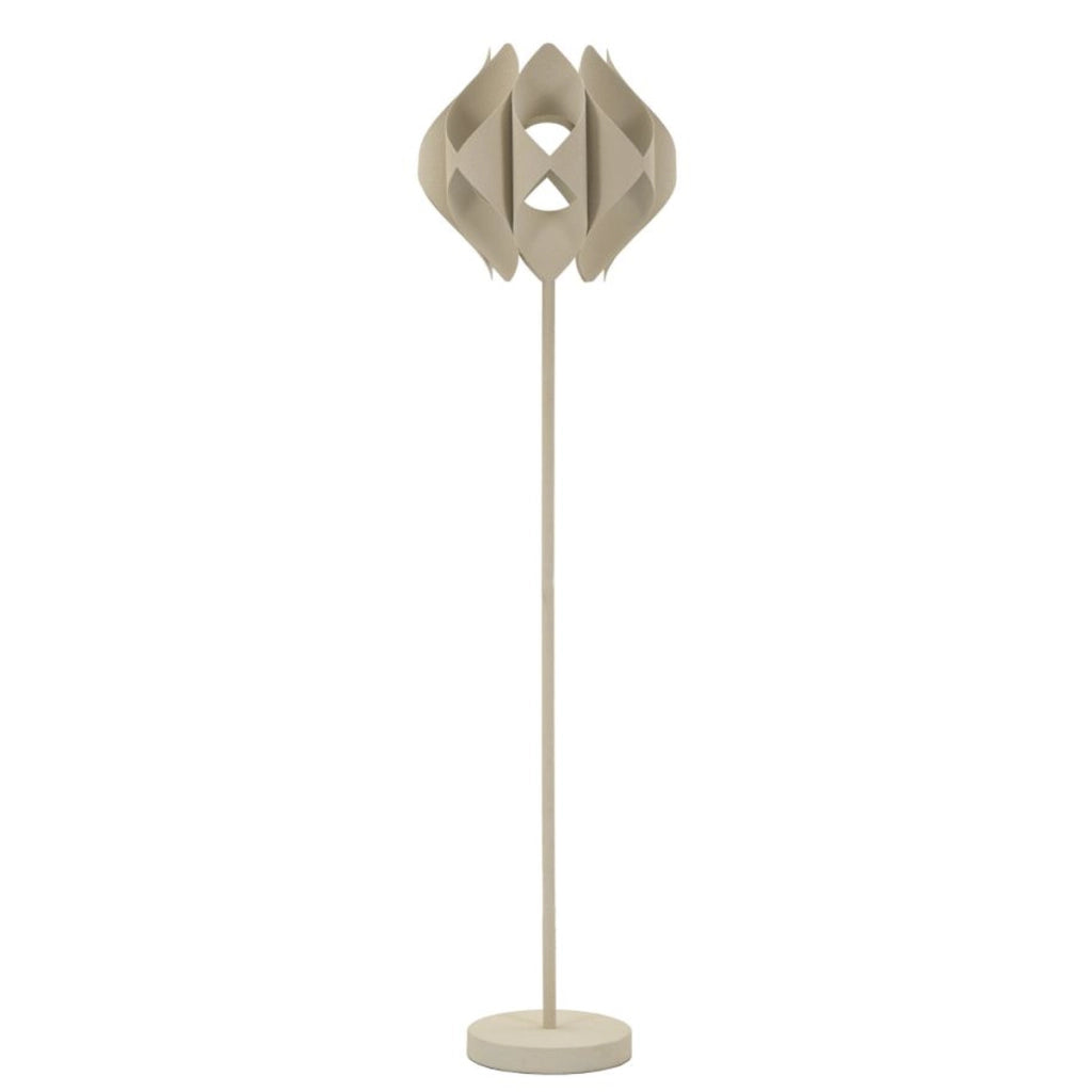 Lampada da Terra VKH764, Beige, Metallo, 39,5x39,5x155 cm