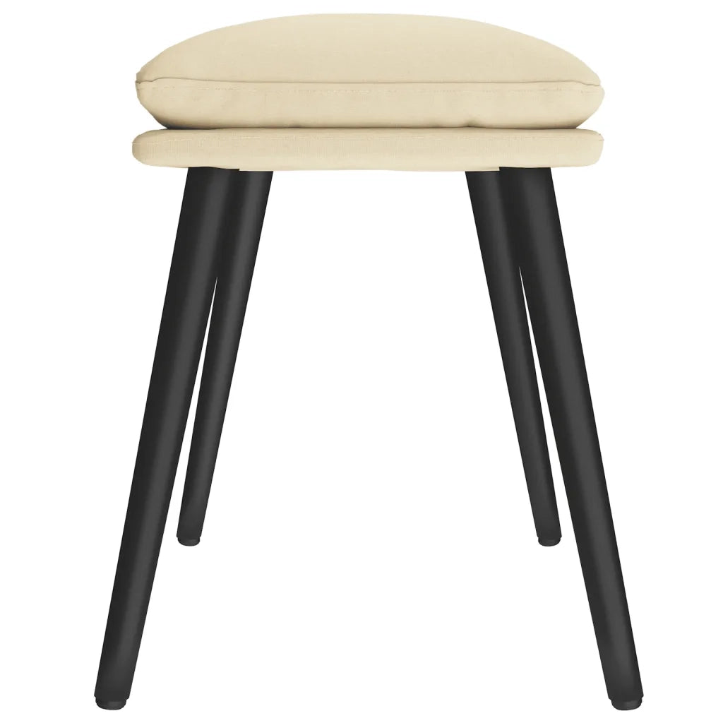 Poggiapiedi Crema 45x29,5x39 cm in Tessuto cod mxl 60296