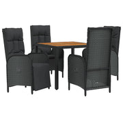 Set da pranzo da giardino in vimini di resina nera da 5 pezzi e cuscini 02_0014868