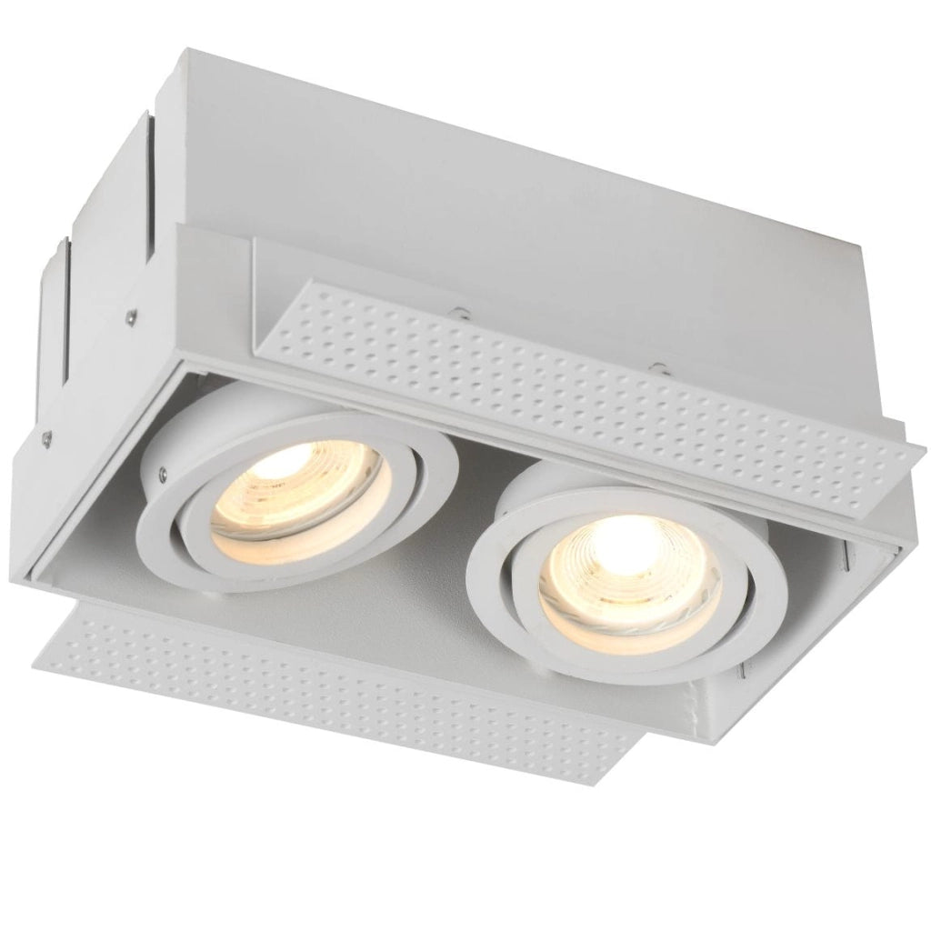 Lucide TRIMLESS faretto incasso doppio GU10 bianco orientabile