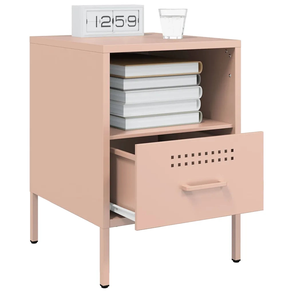 Comodini 2 pz Rosa 36x39x50,5 cm in Acciaio 843057