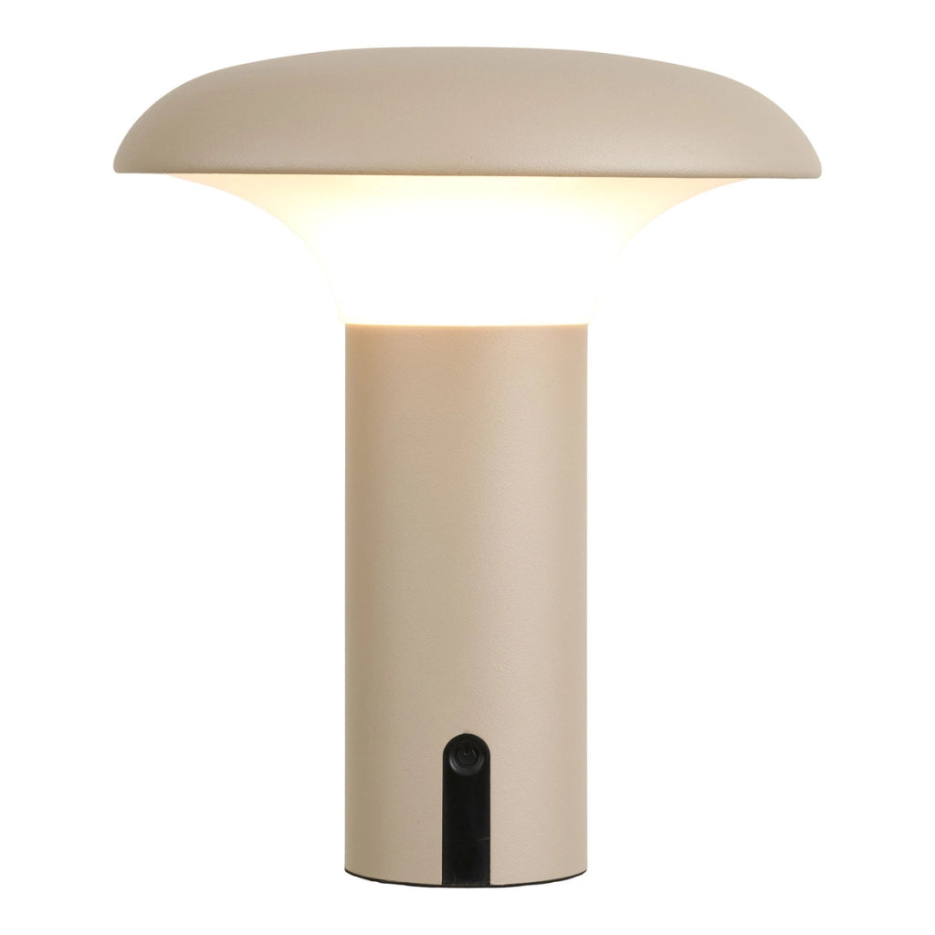 Lampada da Tavolo Ramsey, Beige, Metallo, 18x18x21,5 cm