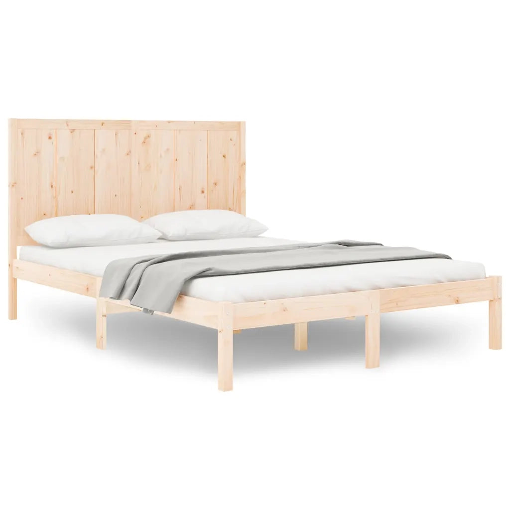 Letto senza Materasso 140x190 cm in Legno Massello di Pino 3105710