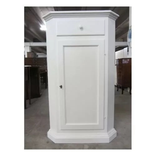 Mobile angolo classico laccato bianco arte povera 54 x 54 x 75 h.130 - Mobili 2G
