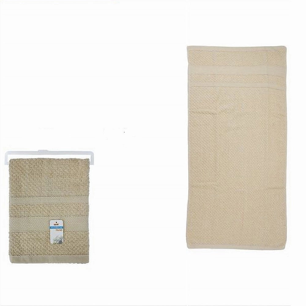 Trade Shop - Asciugamano Da Bagno Telo In Cotone Morbida 70 X 140cm 410gr Colore Beige 79495 -