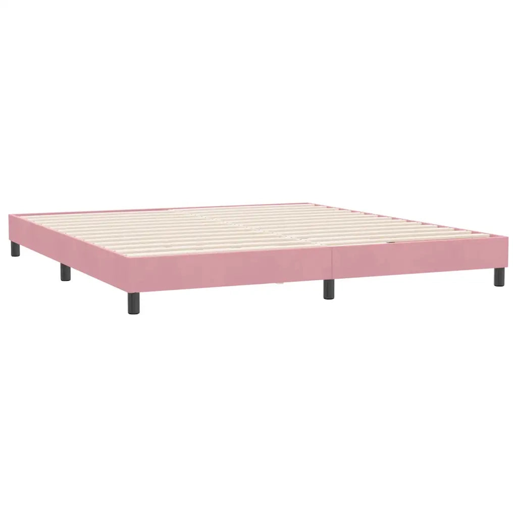 Giroletto senza Materasso Rosa 180x220 cm Velluto 4101420