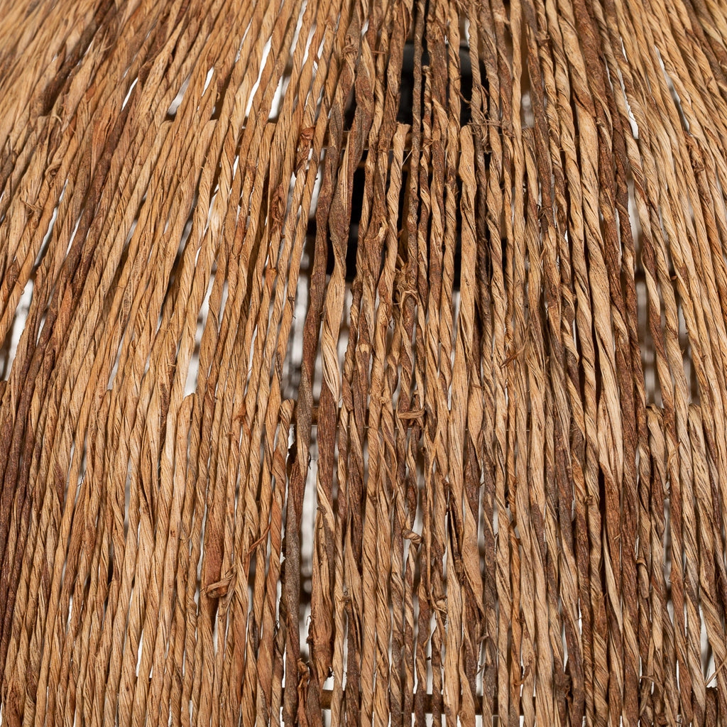 Plafoniera in juta marrone 39x39x26h