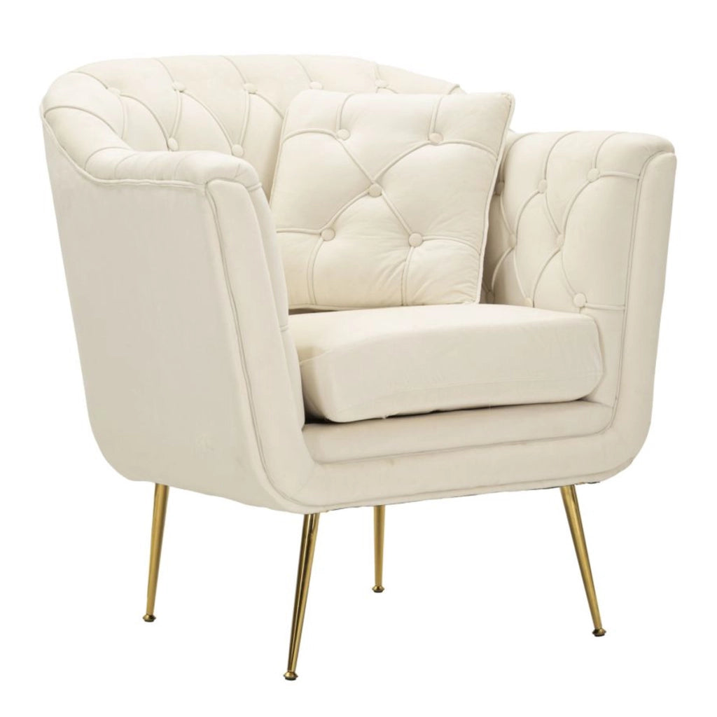 Poltrona VKH895, Beige, Poliestere, 88x83x91 cm