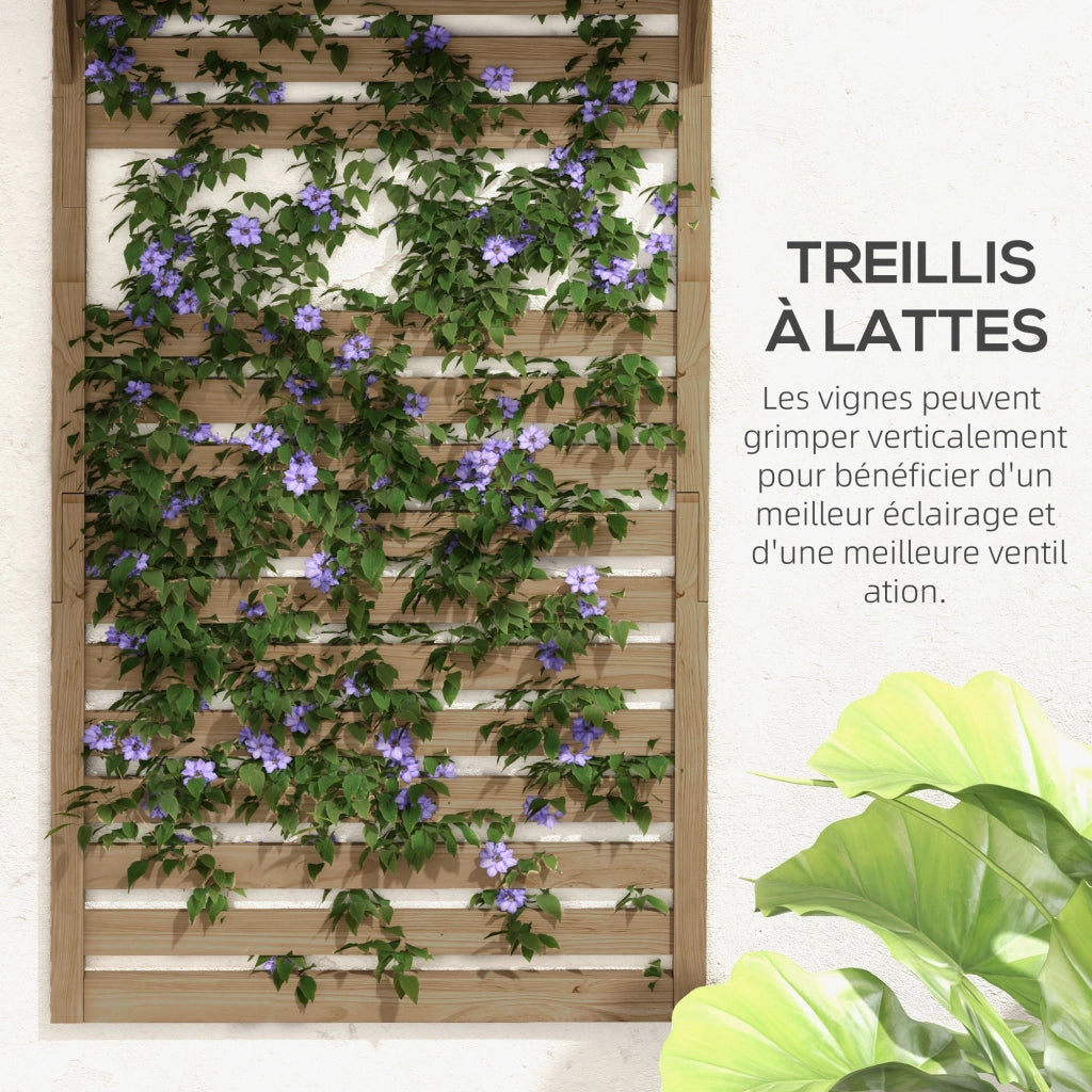 Mobile da bagno con ripiani e griglia ¨C zephmum ¨C legno naturale 60x18x170 cm
