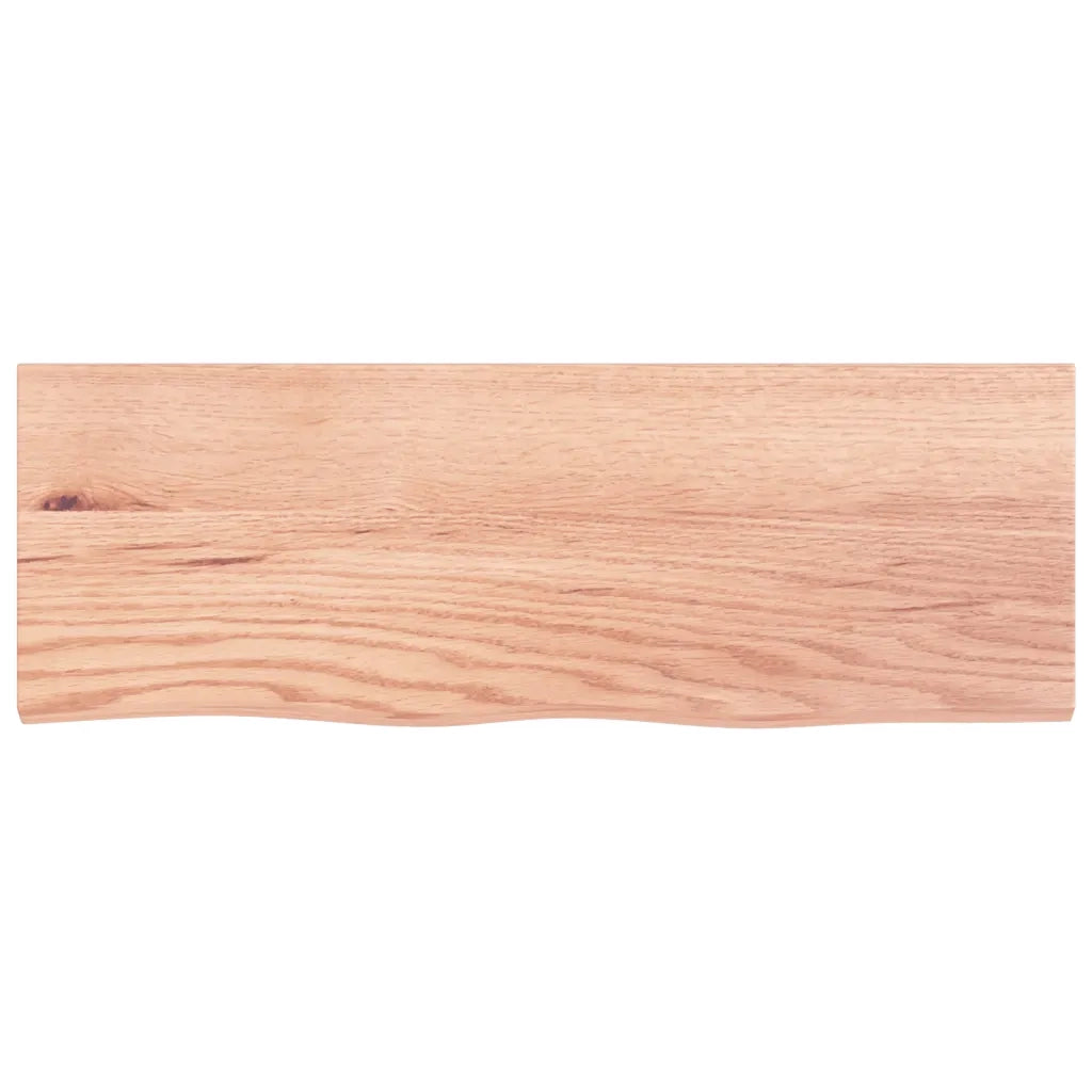Ripiano Muro Marrone Chiaro 80x30x2 cm Massello Rovere Trattato 363662