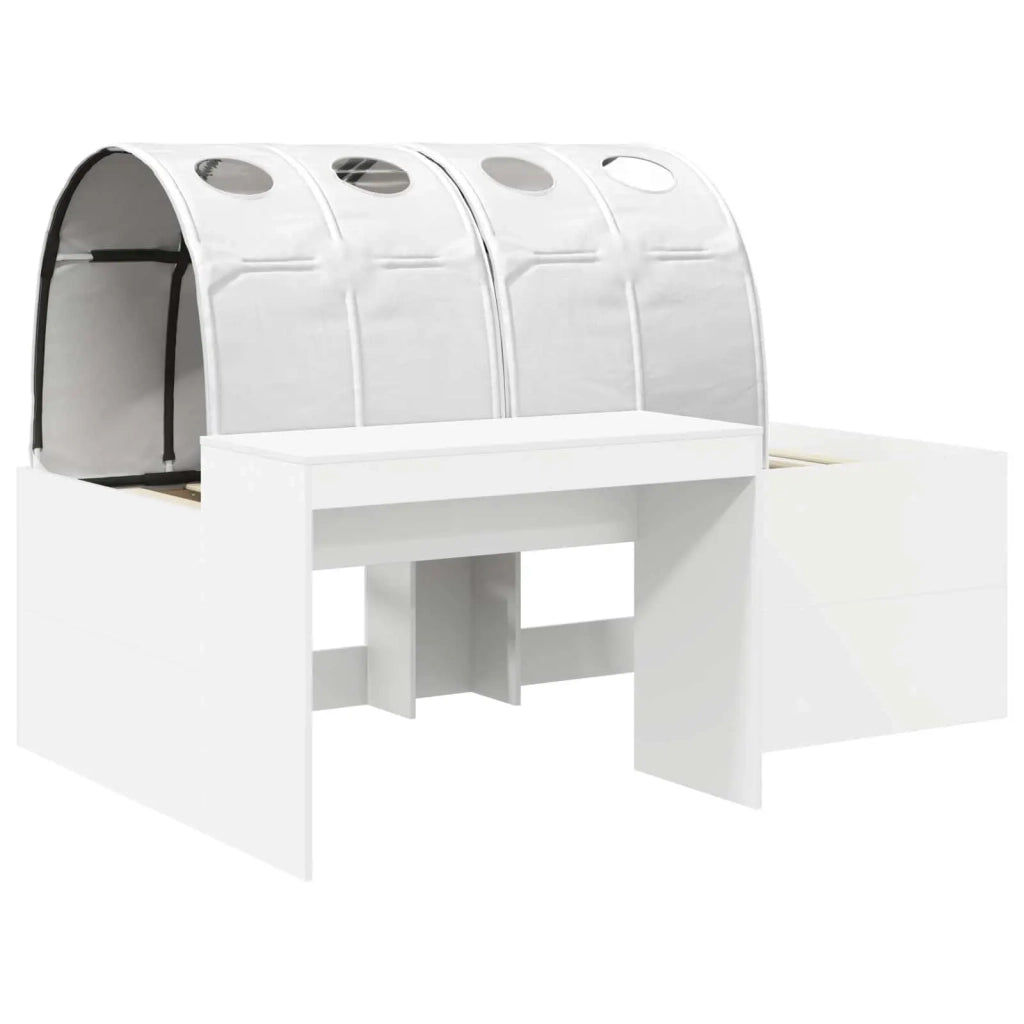 Letto con Tunnel 4 pcs Rovere Artigianale e Bianco
