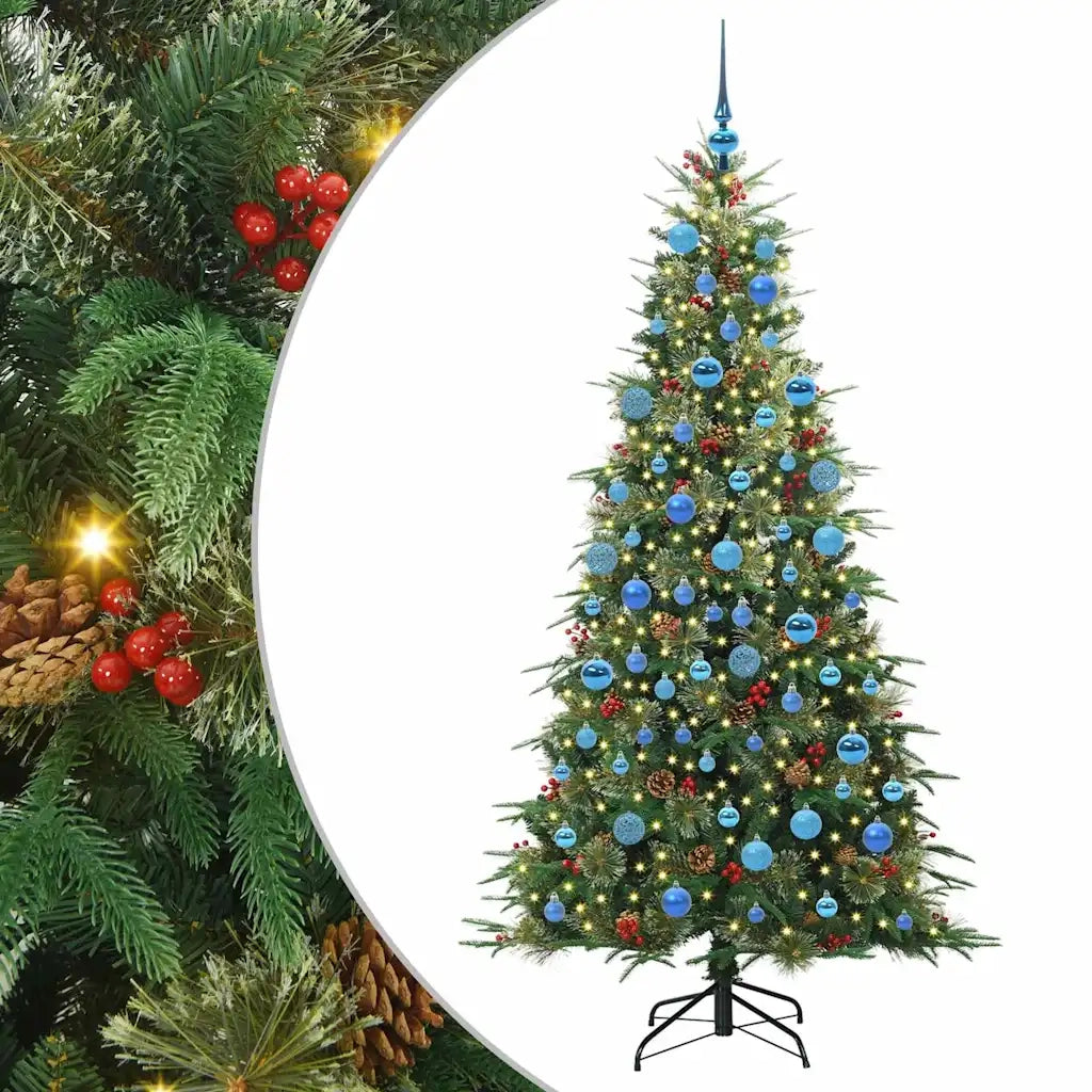 Albero di Natale Artificiale con Rami Pieghevoli Verde 180 cm 3397426