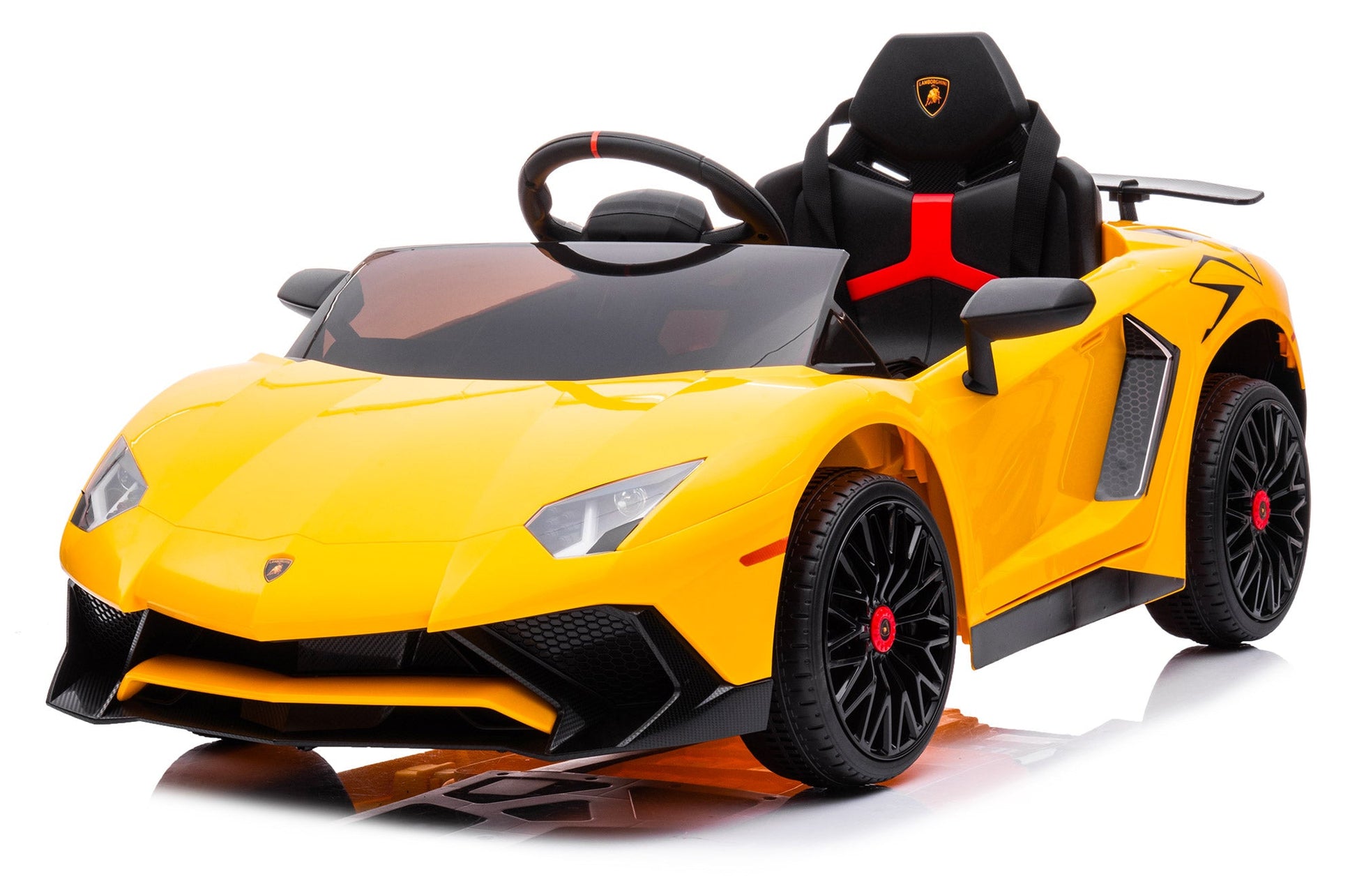 Macchina Elettrica per Bambini 12V con Licenza Lamborghini Aventador Gialla