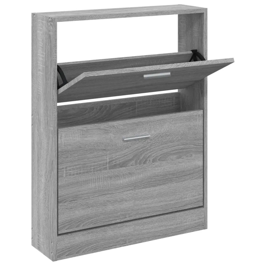 Scarpiera Grigio Sonoma 59x17x81 cm in Legno Multistrato cod mxl 75293