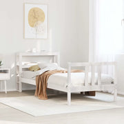 vidaXL Giroletto con Testiera senza Materasso Bianco 90x200 cm
