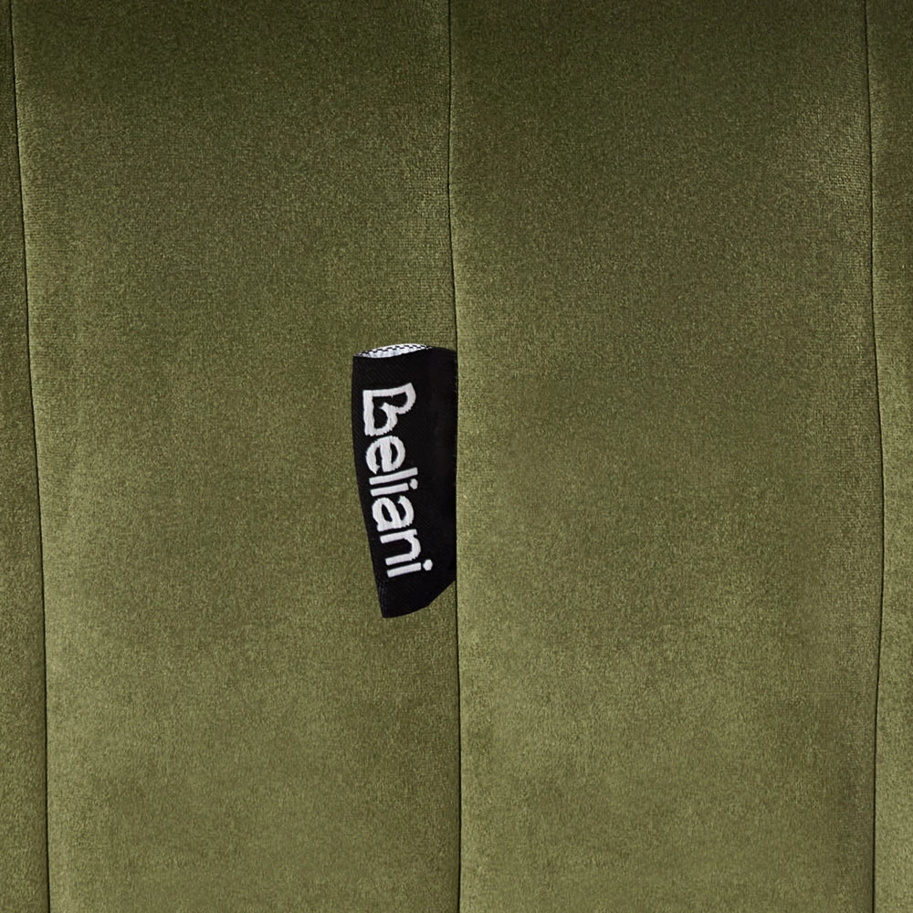 Poltrona in velluto verde scuro in tessuto morbido Design contemporaneo e retrò Seduta imbottita e schienale basso