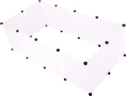 Ren per Cani, Gatti e Conigli per Interni - 140x72x46 cm - Plastica e Metallo - Bianco
