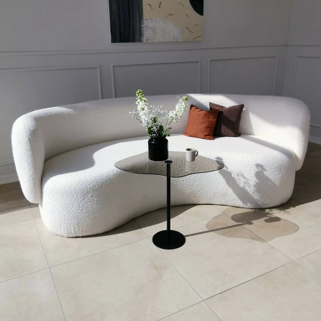 Mensa, Tavolino da Salotto Effetto Fume, 60x45x50h cm Nero