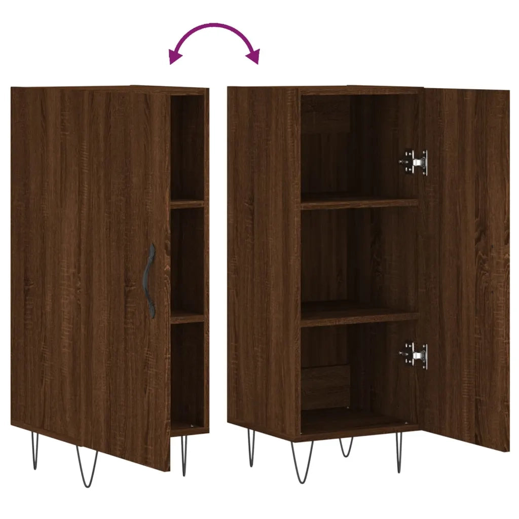 Credenza | Madia | Buffet da pranzo | Armadio da pranzo Rovere Marrone 34,5x34x90 cm in Legno Multistrato