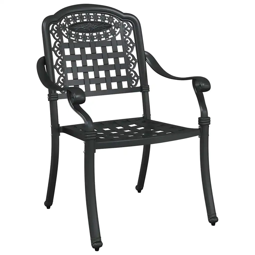Set da Pranzo per Giardino 5 pcs Nero Alluminio 3334685
